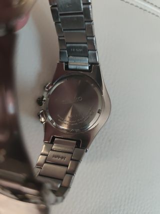 Reloj Seiko  7T62 Chronograph 100M Plata Negro