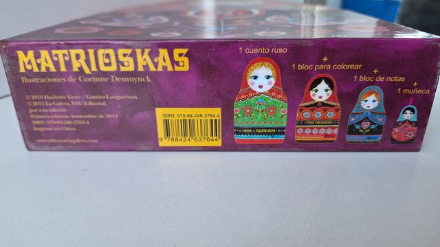 Caja libro Matrioskas editorial La galera