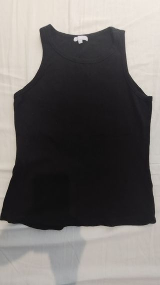 Top de tirantes negro punto elástico