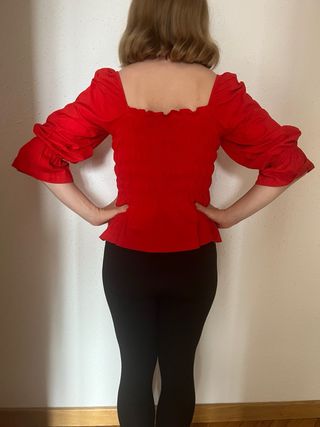 Blusa Roja H&M Talla S
