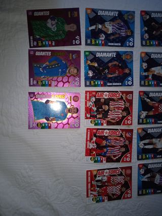 Cromos Adrenalyn Diamante, Air Force y Guante Oro