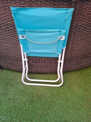 Silla de Playa Ikea Azul y Blanca