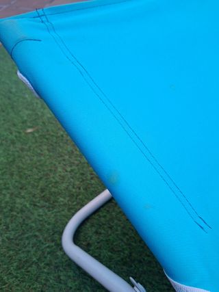 Silla de Playa Ikea Azul y Blanca