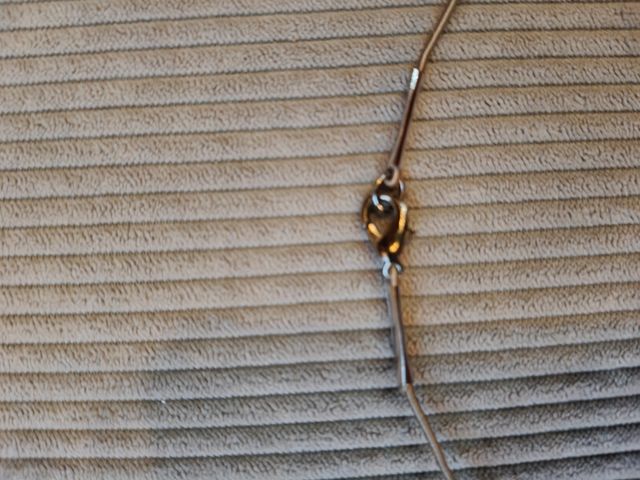 Collar largo cuentas cuadradas azul y gris