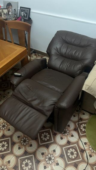 Poltrona reclinabile elettrica Relax in pelle