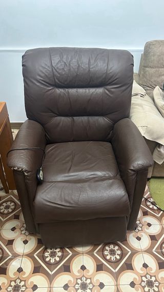Poltrona reclinabile elettrica Relax in pelle