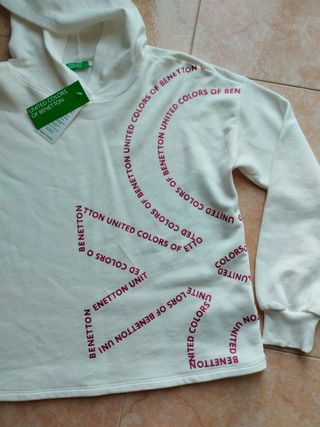 Sudadera Benetton Blanca sin estrenar 