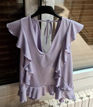 Camiseta sin mangas, efecto blusa