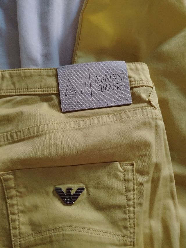 Pantalón Armani Jeans Amarillo Talla M