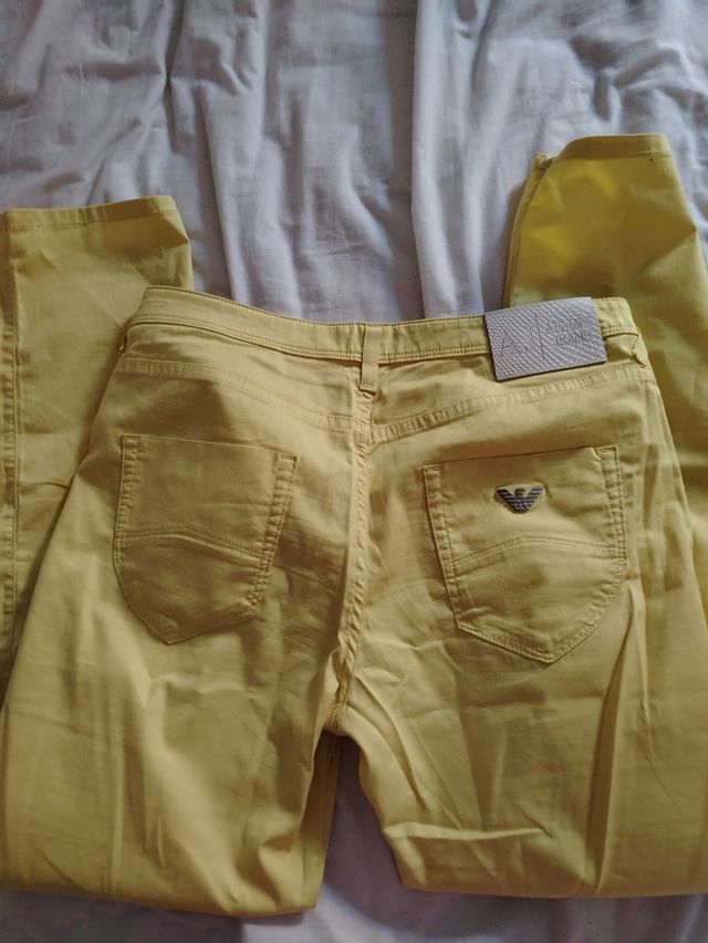 Pantalón Armani Jeans Amarillo Talla M