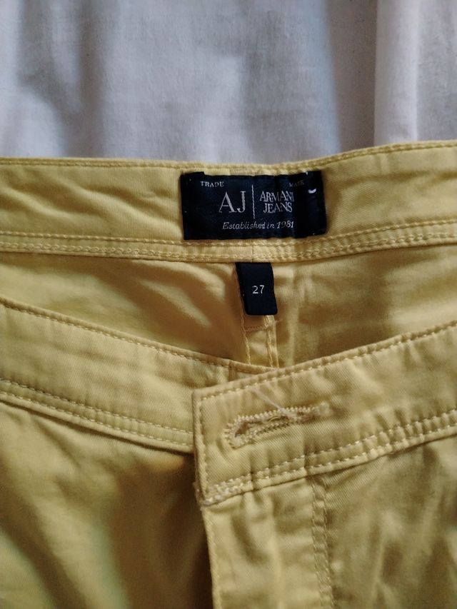Pantalón Armani Jeans Amarillo Talla M