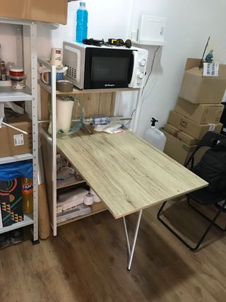 Mueble Estantería mesa plegable