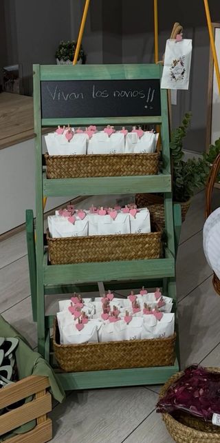 Estantería /Escalera Madera Verde