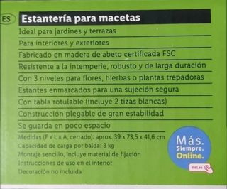 Estantería /Escalera Madera Verde