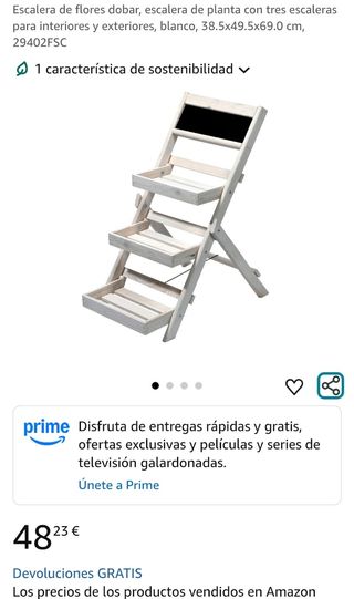 Estantería /Escalera Madera Verde