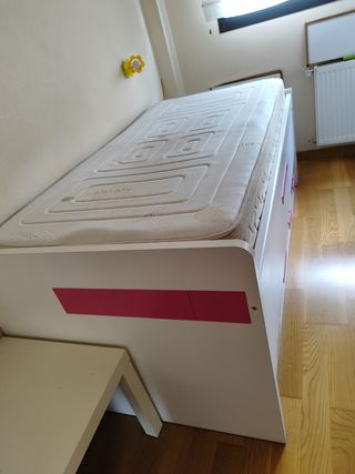 Cama nido con cajones y supletoria