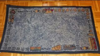 2 Alfombras Pie de Cama Diseño Abstracto