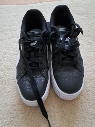 Deportivas Puma Talla 36 Negro Brillante.