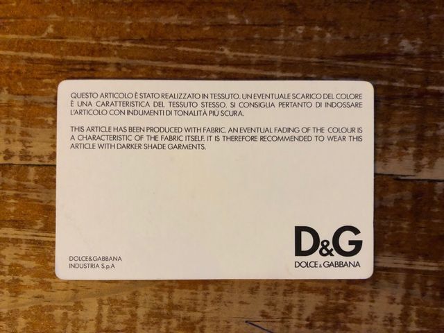Tarjeta D&G Dolce & Gabbana