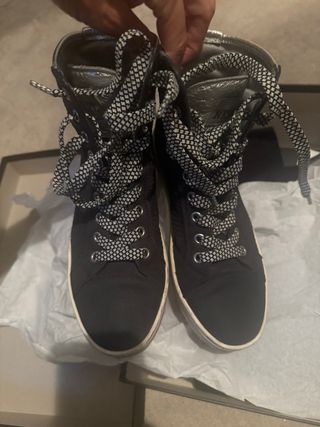 Scarpe blu scuro  e argento marca Hogan misura 35