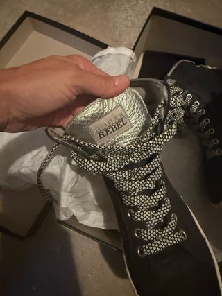 Scarpe blu scuro  e argento marca Hogan misura 35