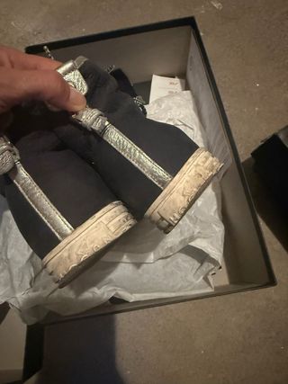Scarpe blu scuro  e argento marca Hogan misura 35