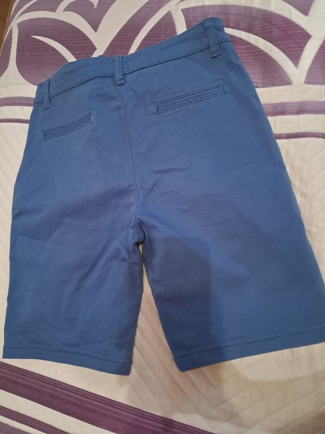 Pantalones Cortos Chinos Azul 11-12 años