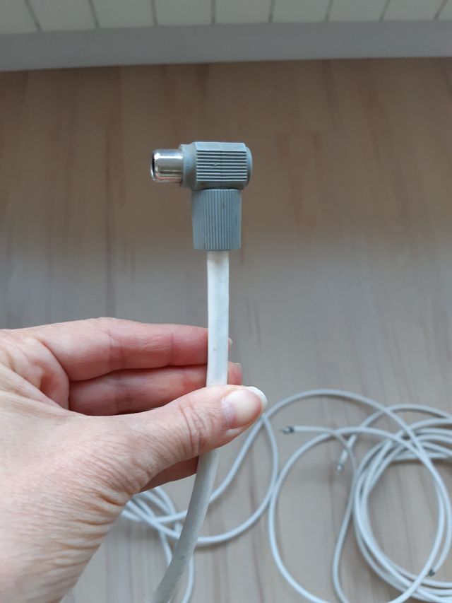 Cable coaxial blanco 5m + 4m