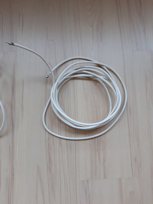Cable coaxial blanco 5m + 4m