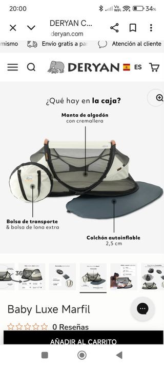 Cuna de viaje Deryan camping