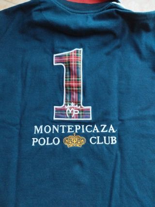 Polo Montepicaza Hombre Blanco y Rojo