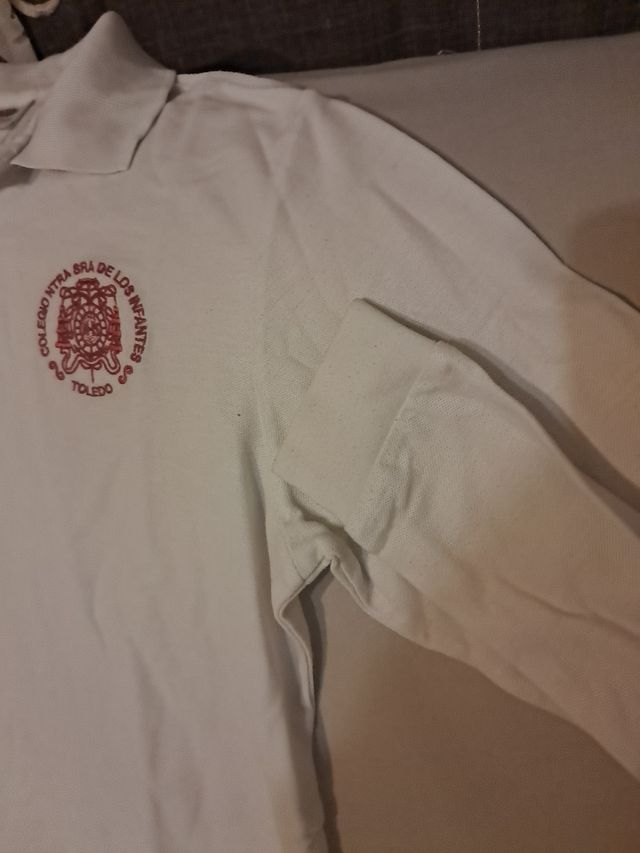 Polo blanco colegio Infantes manga larga