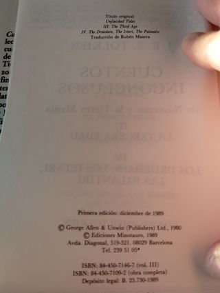 LIBROS J.R.R TOLKIEN