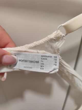 Sujetador Women'secret Blanco Encaje