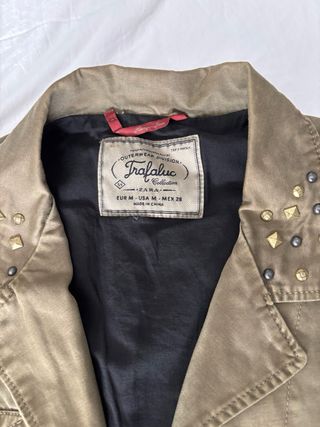 Chaqueta Zara sin mangas verde M.