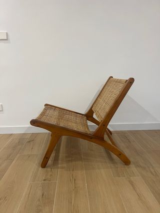 Butaca Zara Home madera y ratán