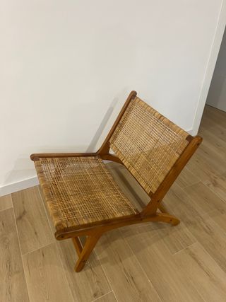 Butaca Zara Home madera y ratán