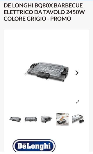 Griglia De Longhi BQ80X Grigio