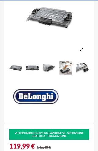 Griglia De Longhi BQ80X Grigio