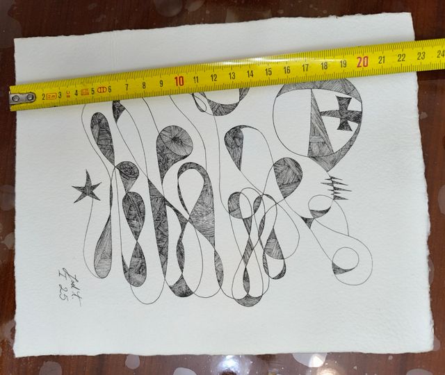 Dibujo abstracto Recorrido de la vida