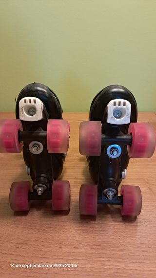 Patines paralelo niña Talla 31-34 con Luces LED