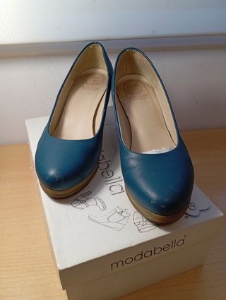 Zapatos de tacón Fran Calzados azul/verde azulado