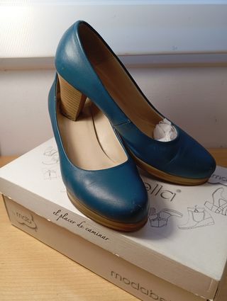 Zapatos de tacón Fran Calzados azul/verde azulado