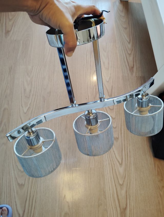 Lámpara de techo moderna plata