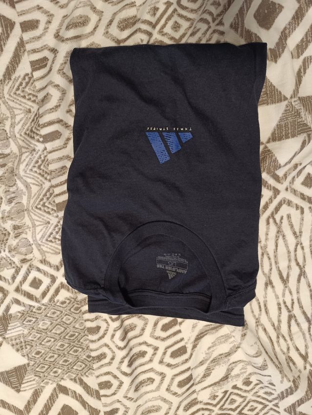 Camiseta Adidas Three Stripes Negra Talla L