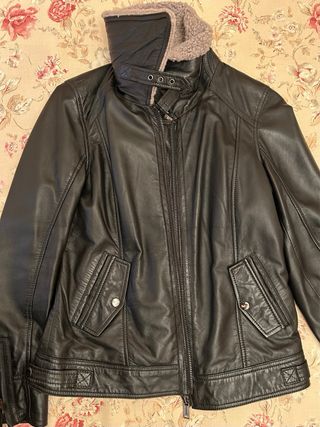 Chaqueta Biker Cortefiel Negra
