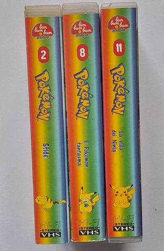 Tre cassette VHS Pokemon