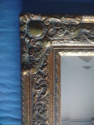 Espejo Marco Dorado Tallado