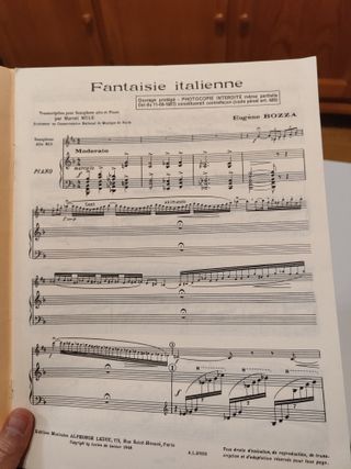 Fantaisie Italienne - Saxofón Alto y Piano