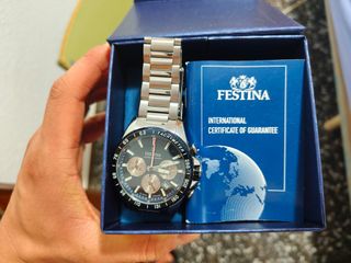 Reloj Festina Cronógrafo Azul y Plateado